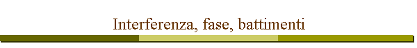 Interferenza, fase, battimenti