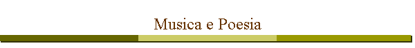 Musica e Poesia